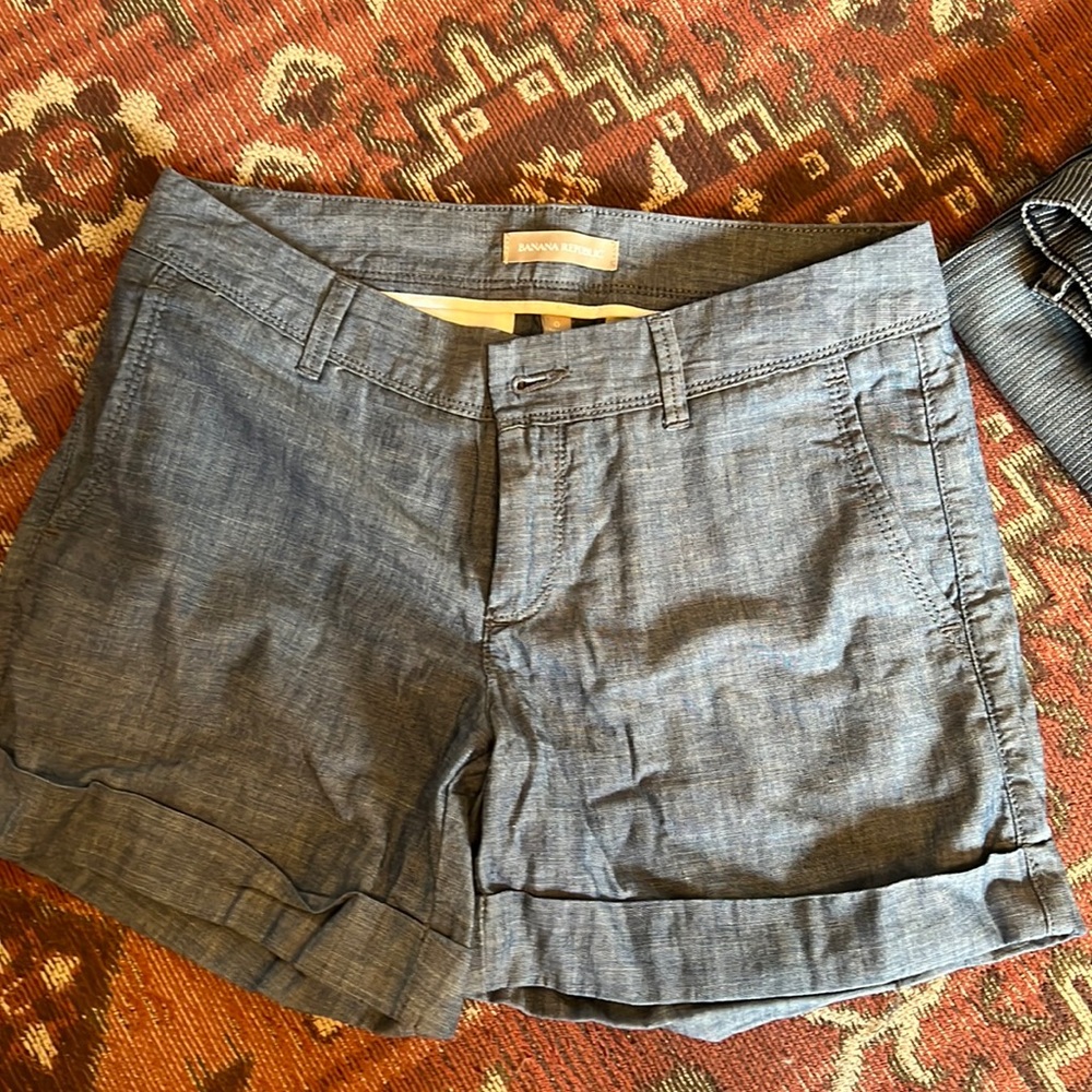 EUC thin cotton denim banana republic shorts